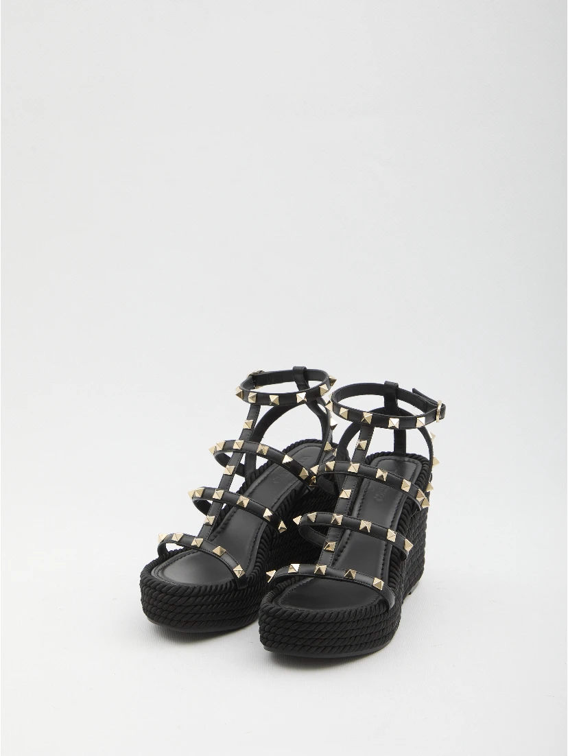 Rockstud wedge sandal