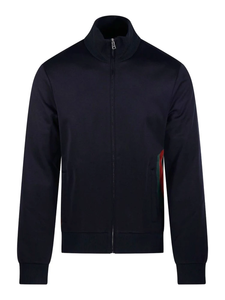 Zippered jacket in jersey with Web details