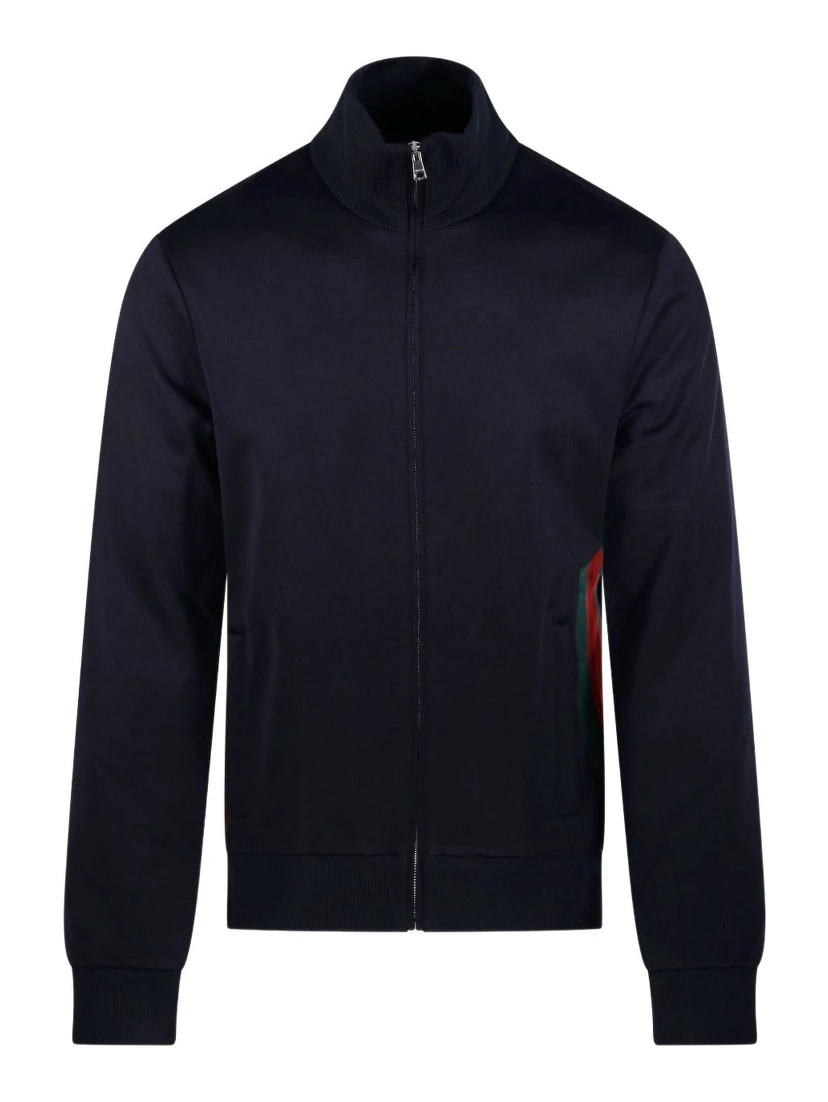 Zippered jacket in jersey with Web details