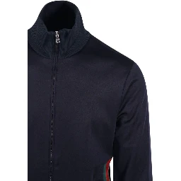 Zippered jacket in jersey with Web details