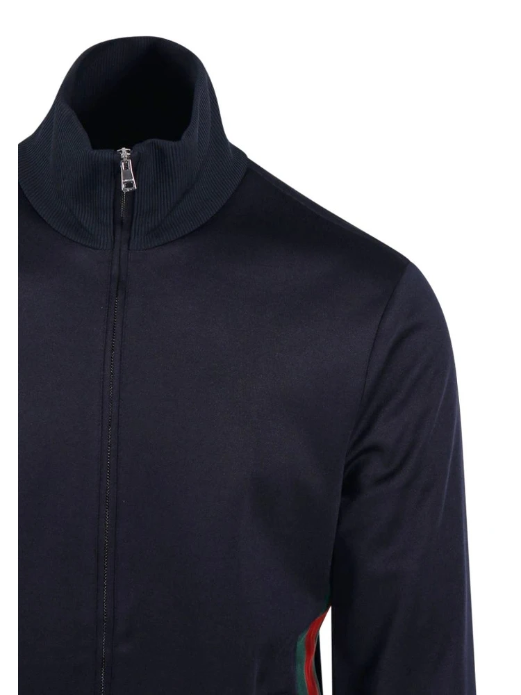 Zippered jacket in jersey with Web details alternative