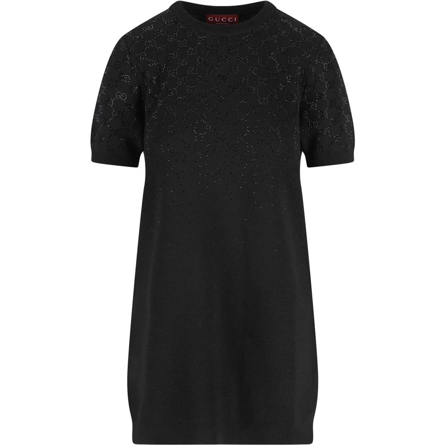 Wool blend short sleeves dress