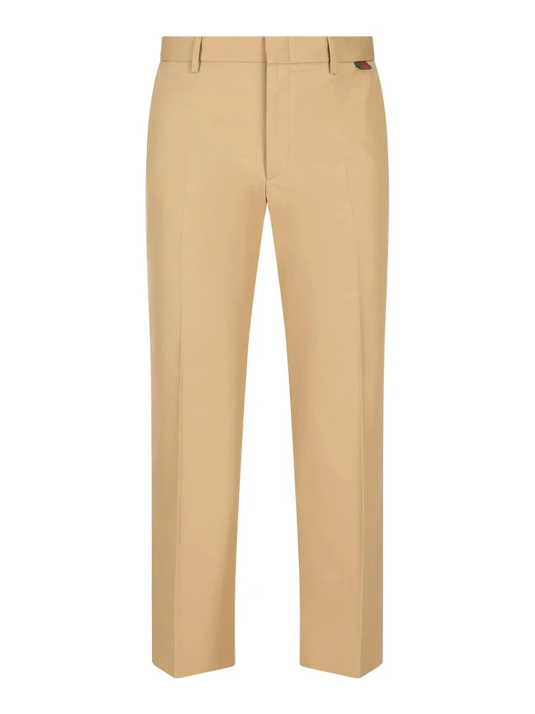 Cotton straight leg jeans