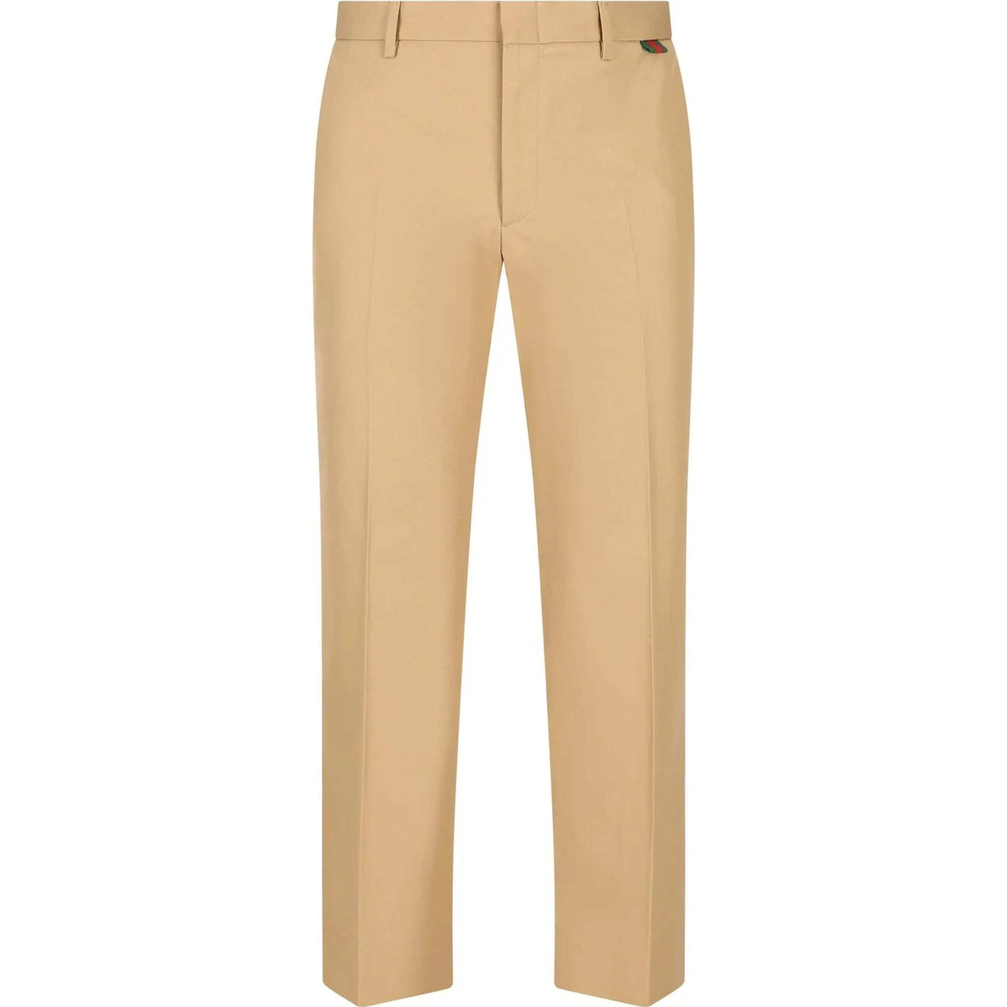 Cotton straight leg jeans