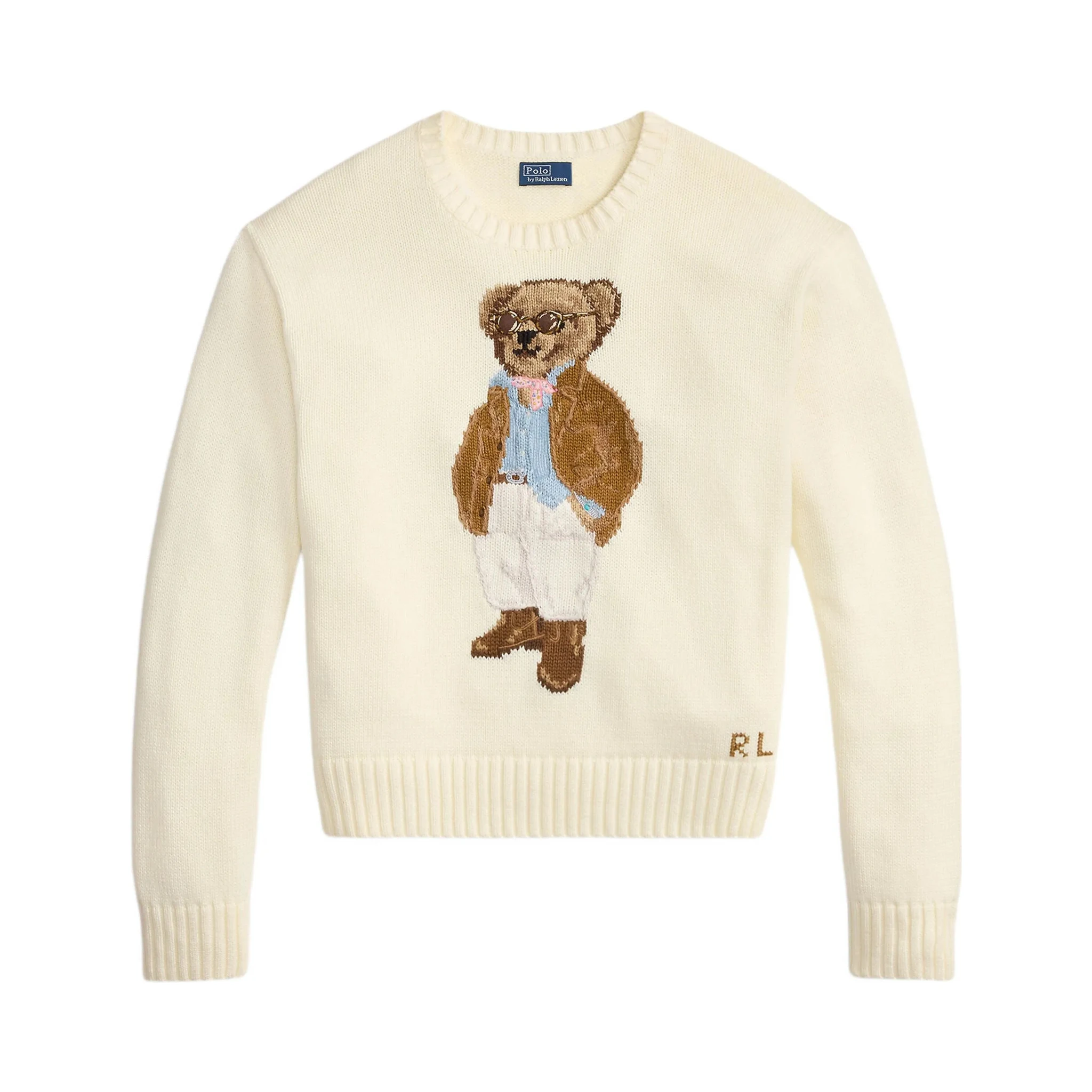 كنزات بولو رالف لورين بيضاء