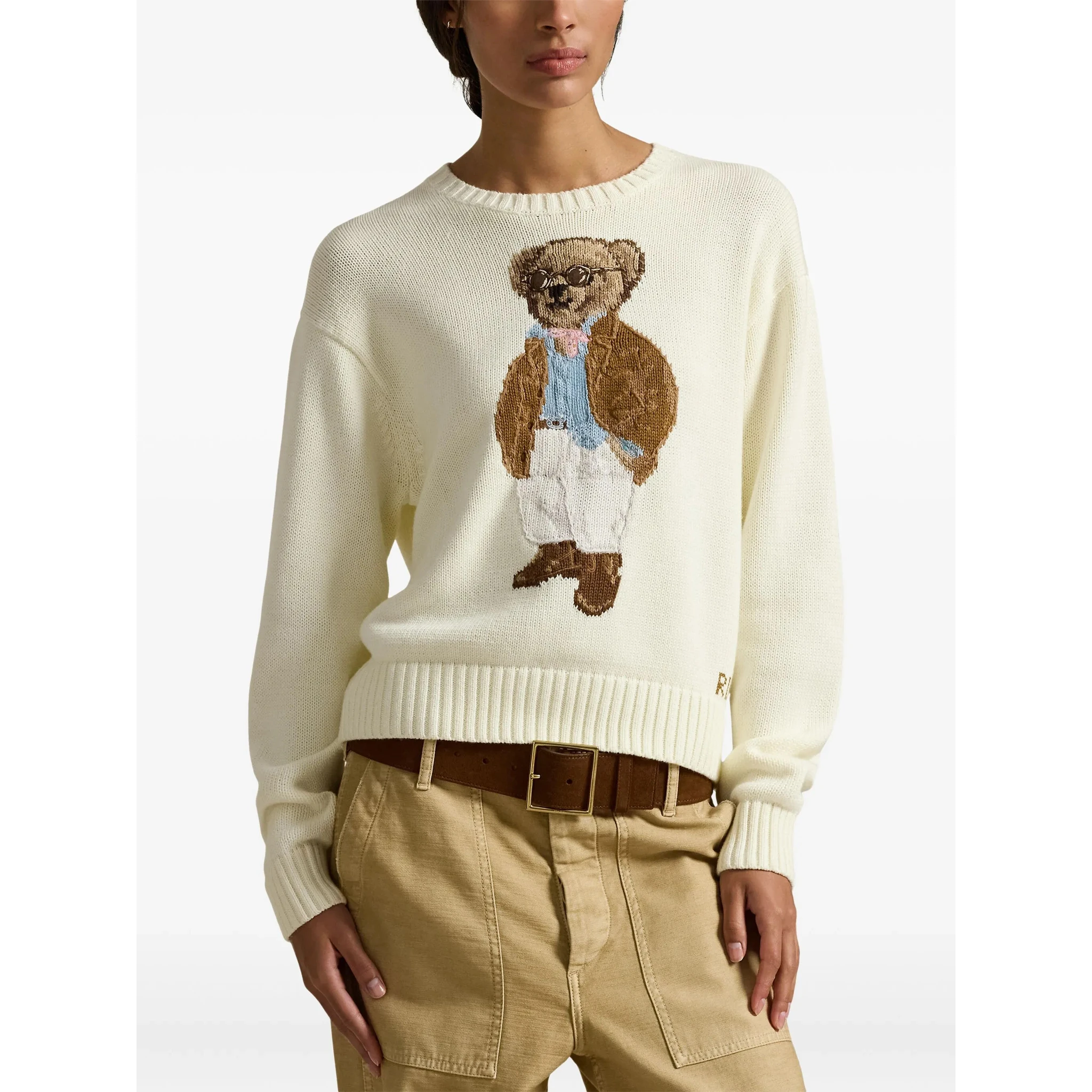 كنزات بولو رالف لورين بيضاء