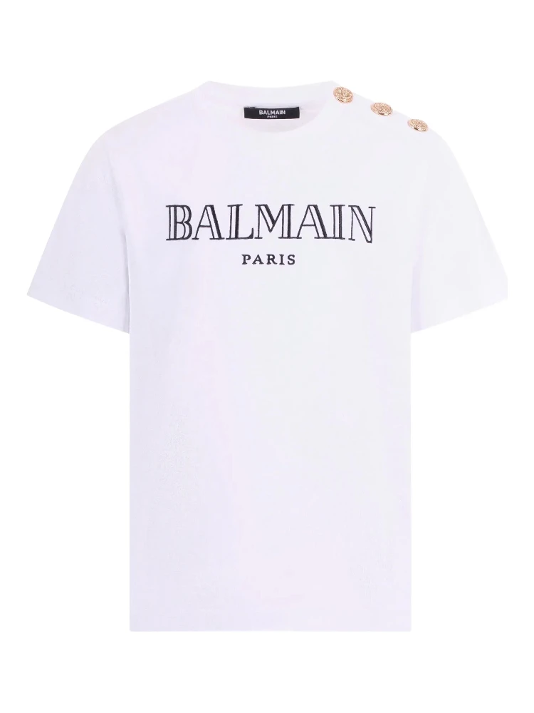 Balmain T-shirts and Polos White