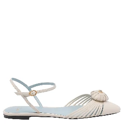 حذاء فالنتينو غارافاني مسطح أبيض