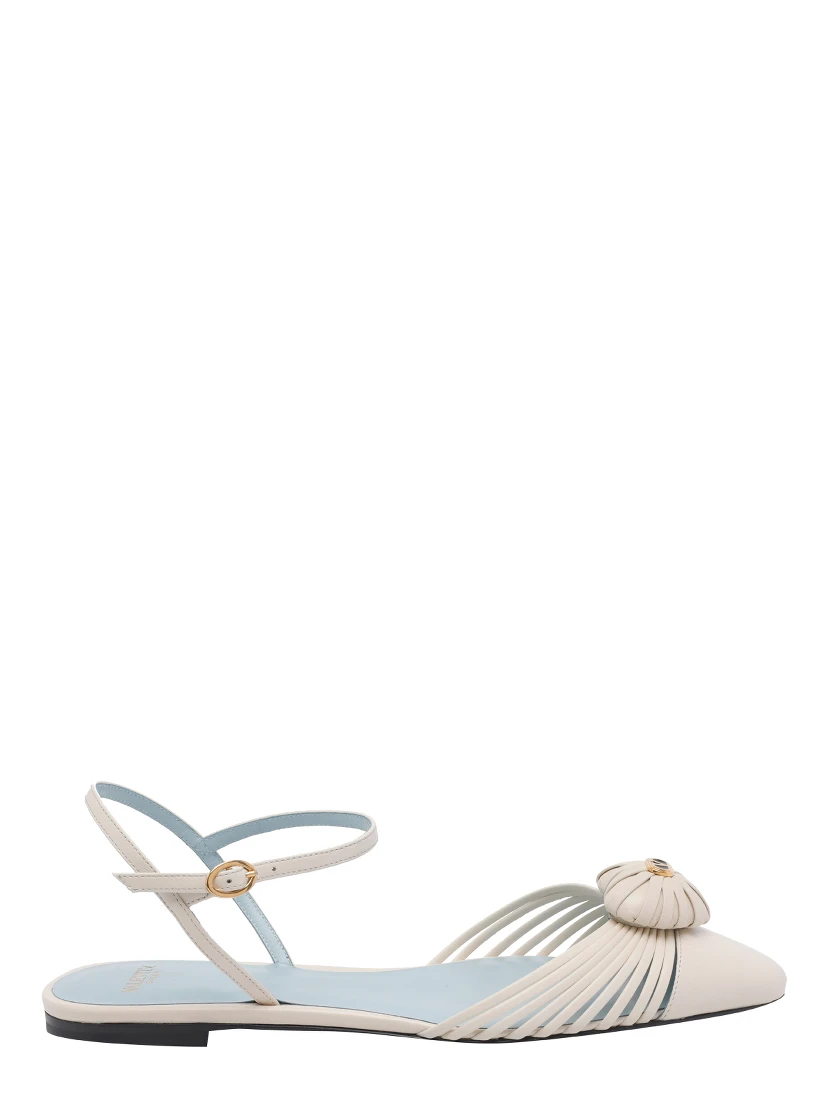 حذاء فالنتينو غارافاني مسطح أبيض