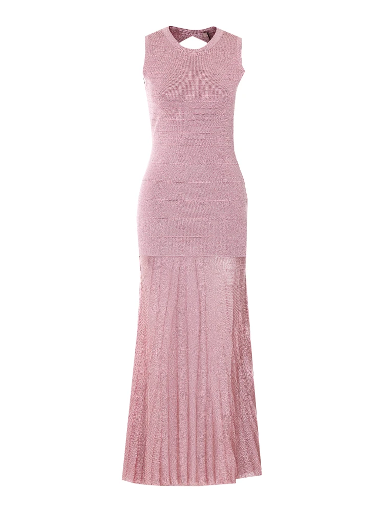 طقم فساتين وردية اللون