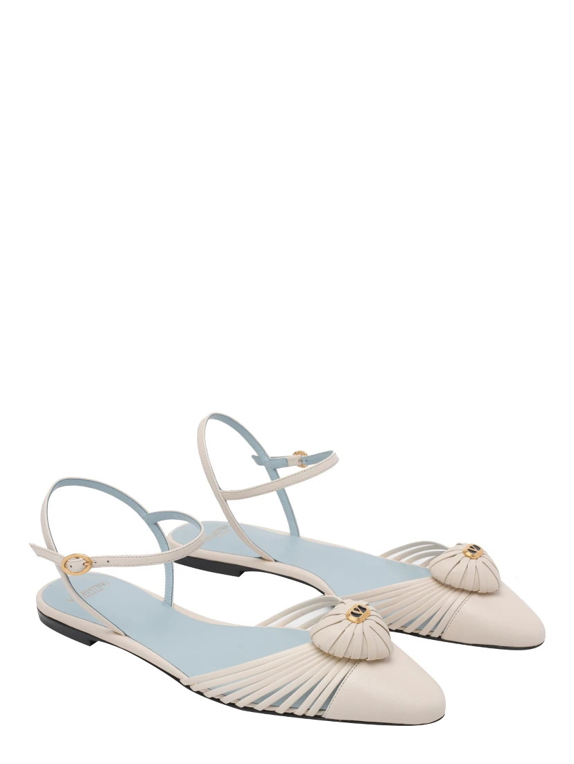 حذاء فالنتينو غارافاني مسطح أبيض