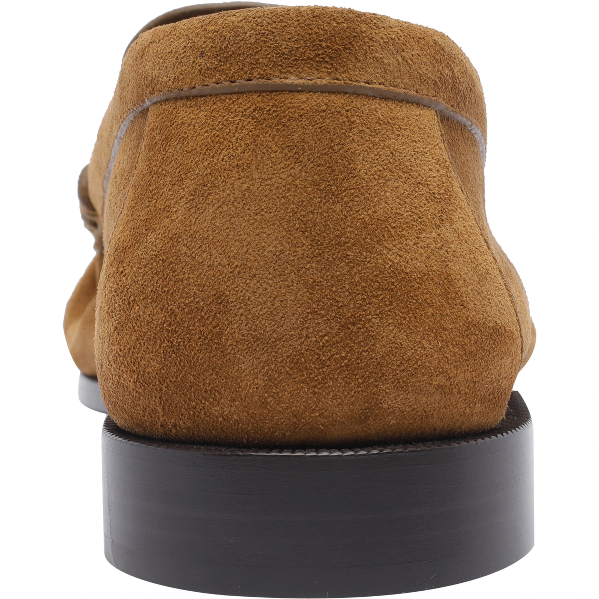 حذاء مسطح من سان لوران، بني اللون