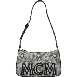 Gray Fabric Crossbody Bag