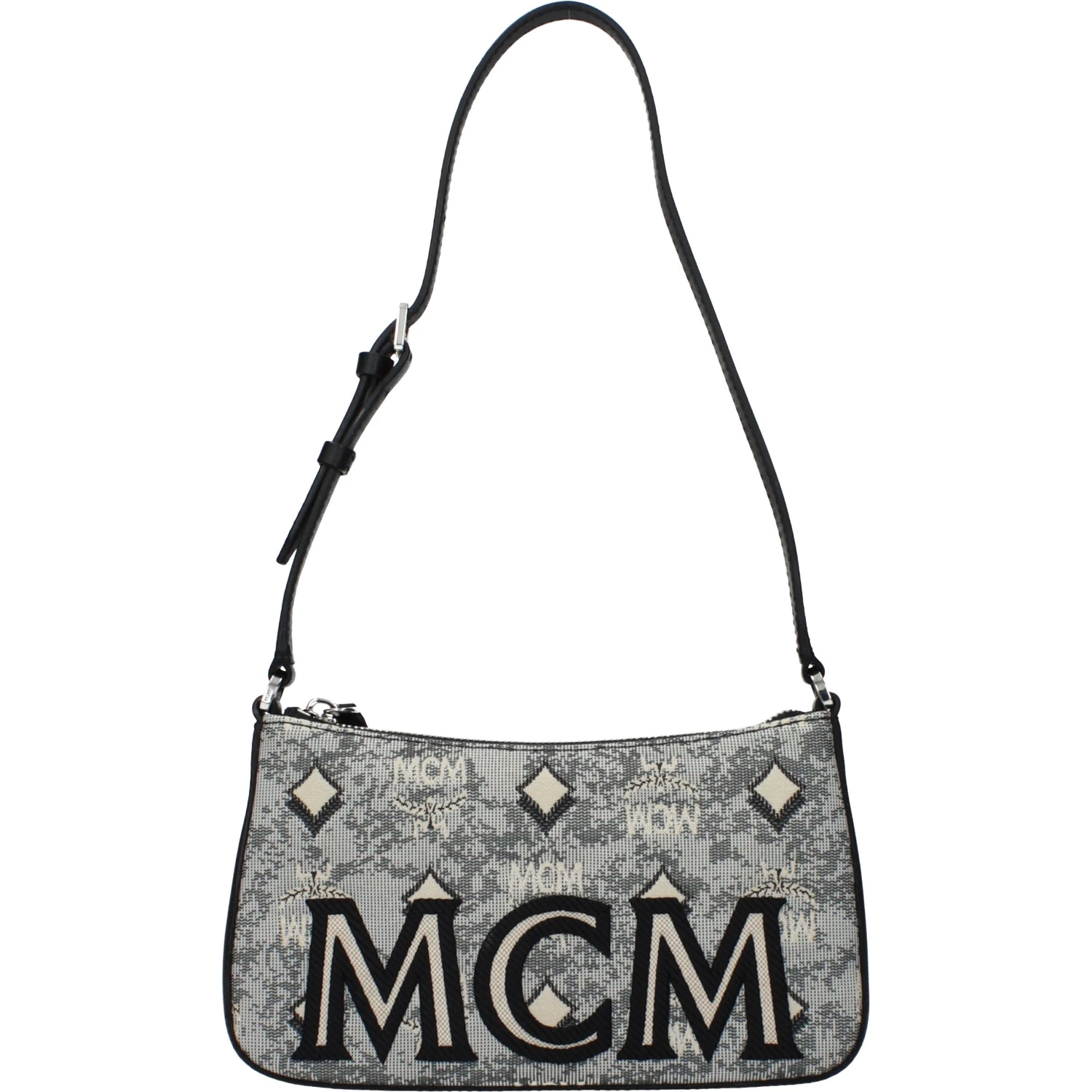 Gray Fabric Crossbody Bag