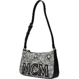 Gray Fabric Crossbody Bag