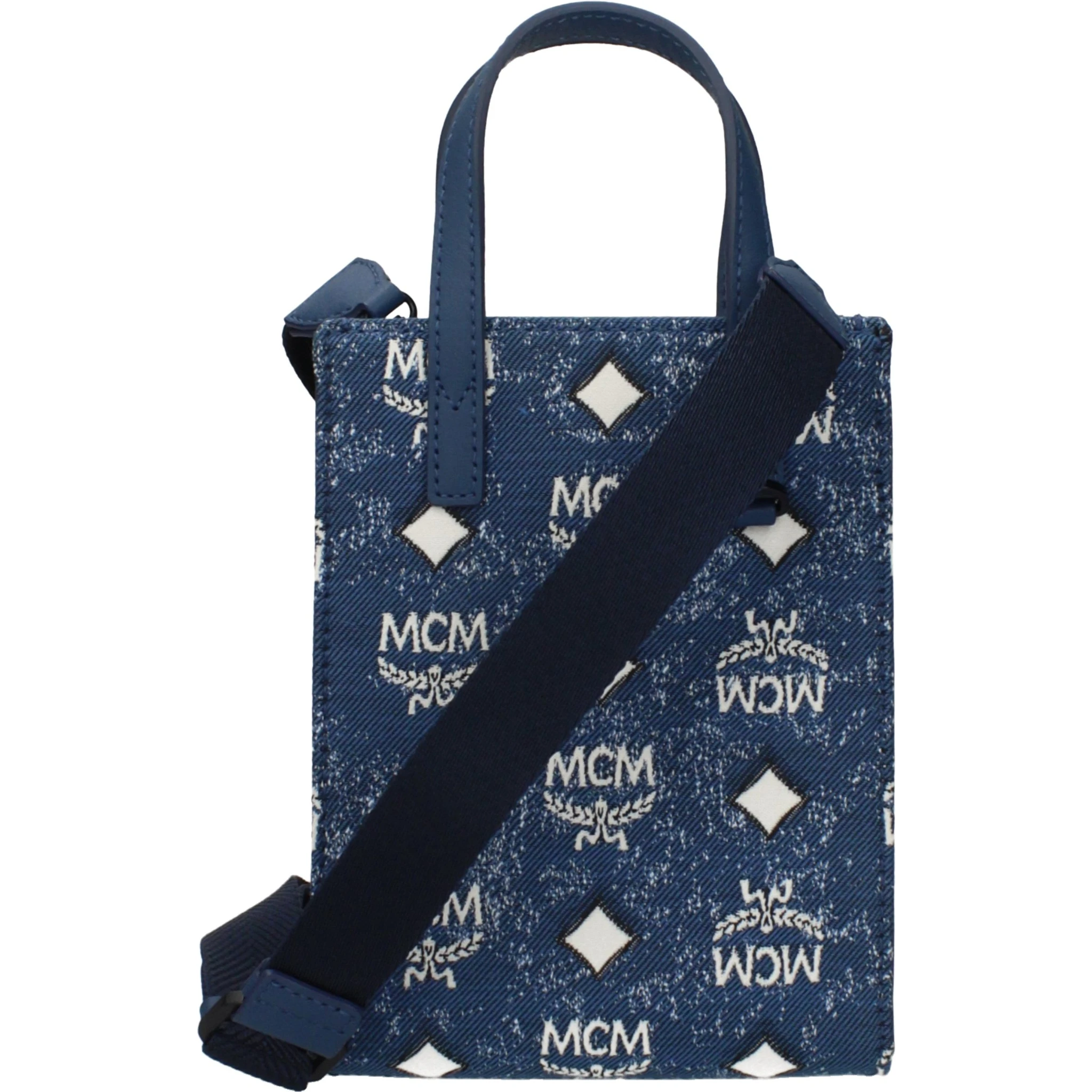 Blue Fabric Handbag