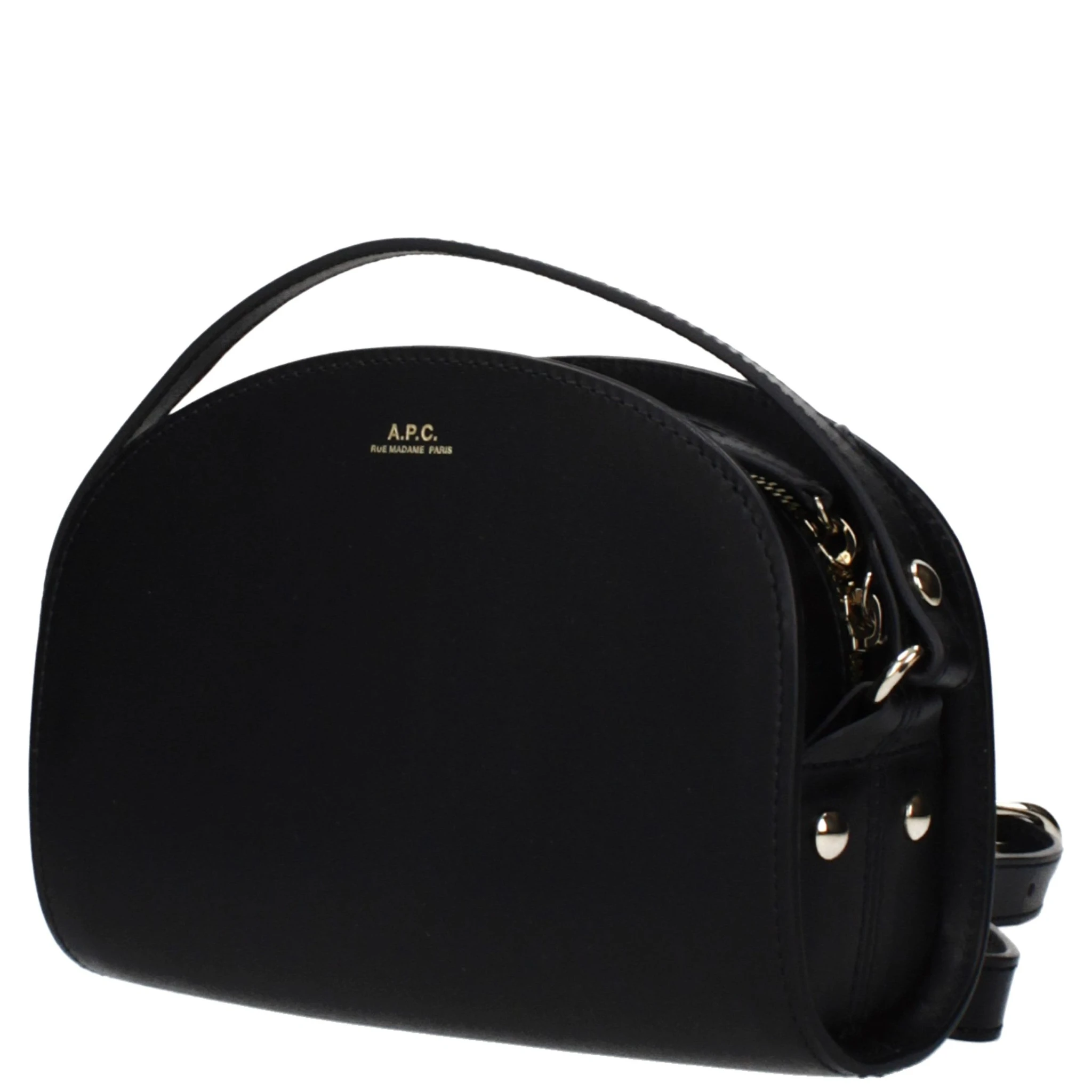 Black Leather Crossbody Bag