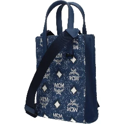 Blue Fabric Handbag