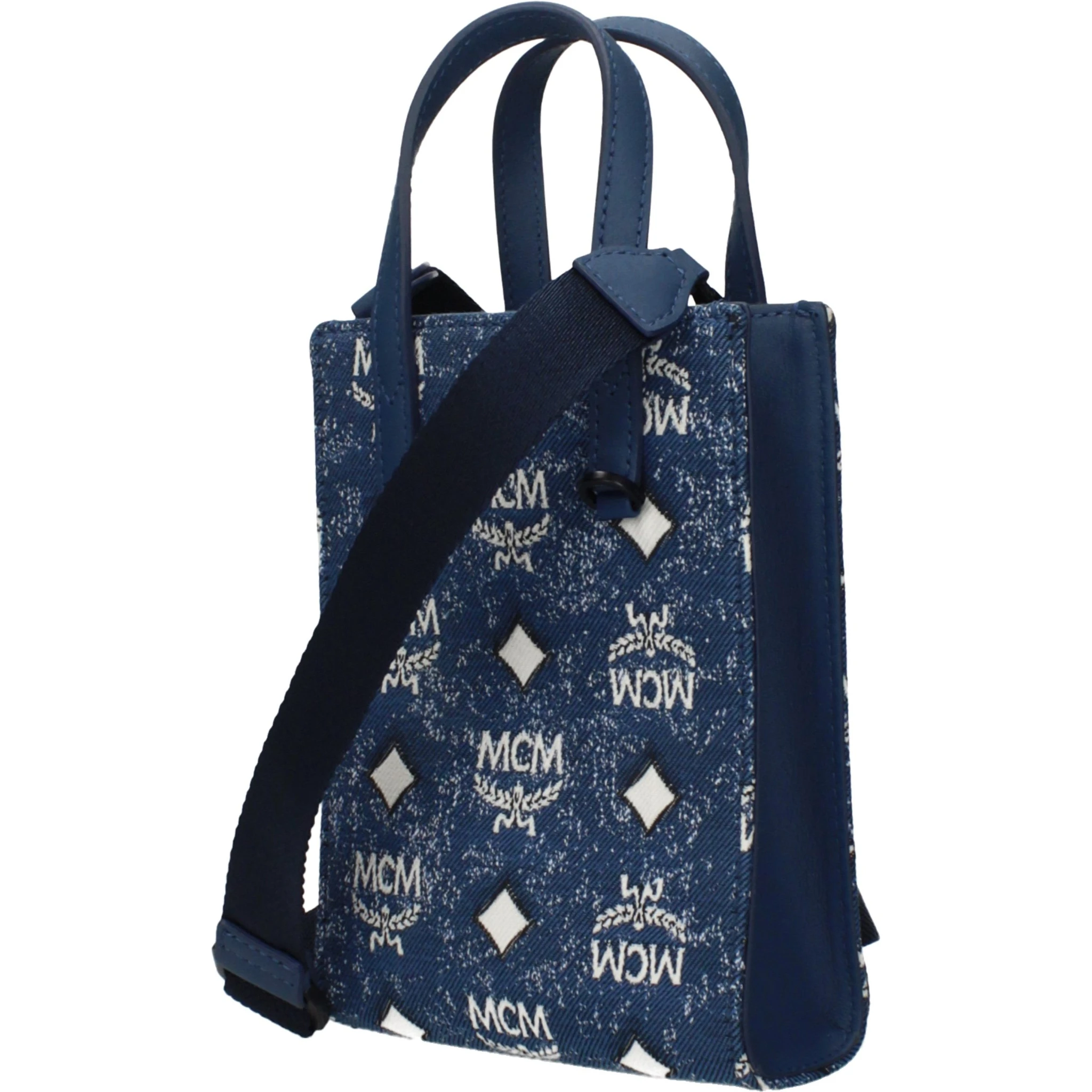 Blue Fabric Handbag