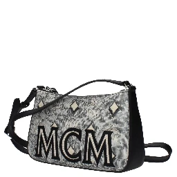 Gray Fabric Crossbody Bag