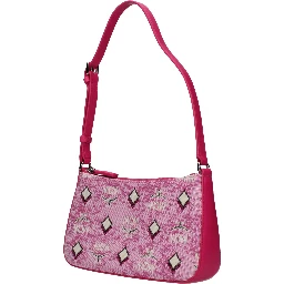 Pink Fabric Crossbody Bag