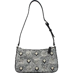 Gray Fabric Crossbody Bag