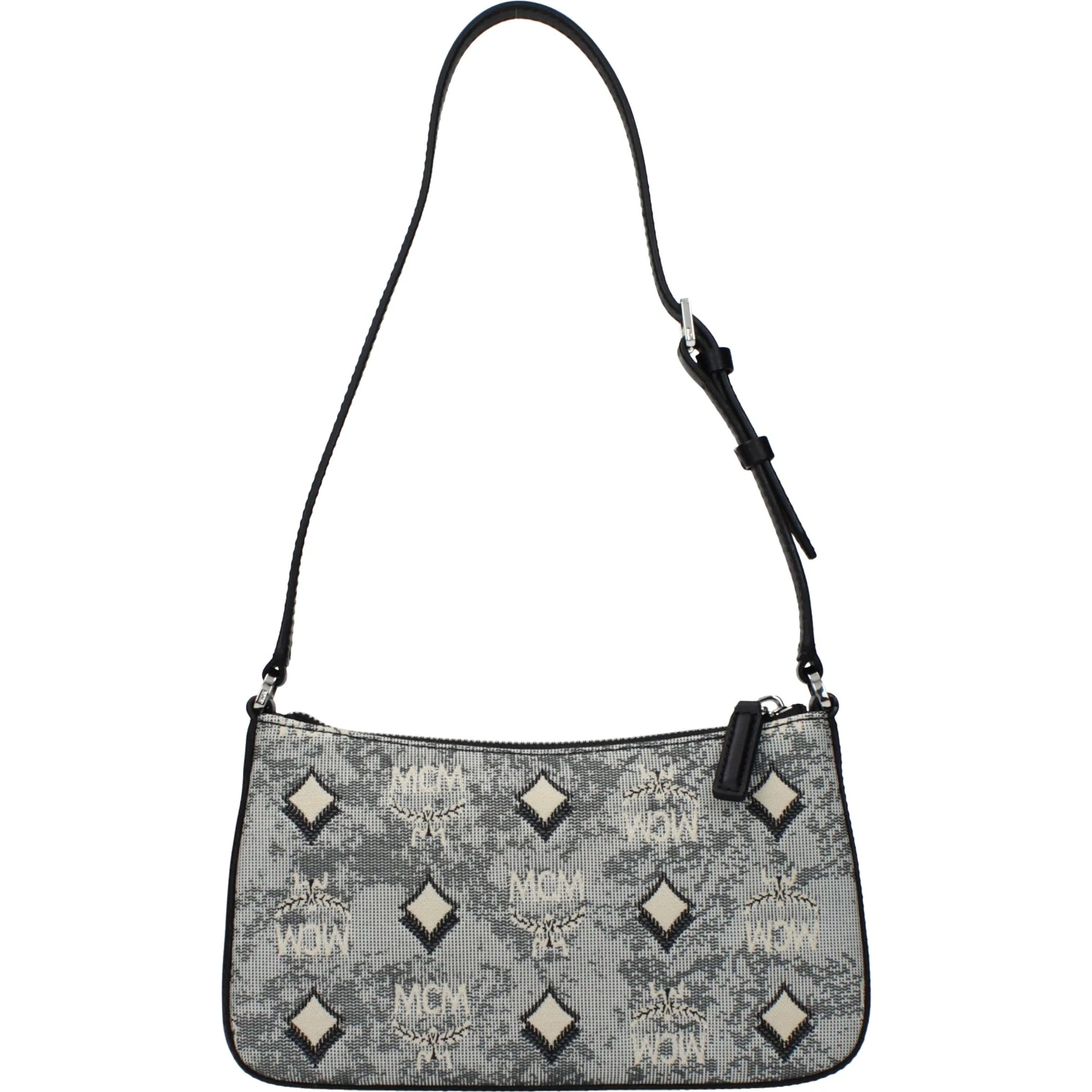 Gray Fabric Crossbody Bag