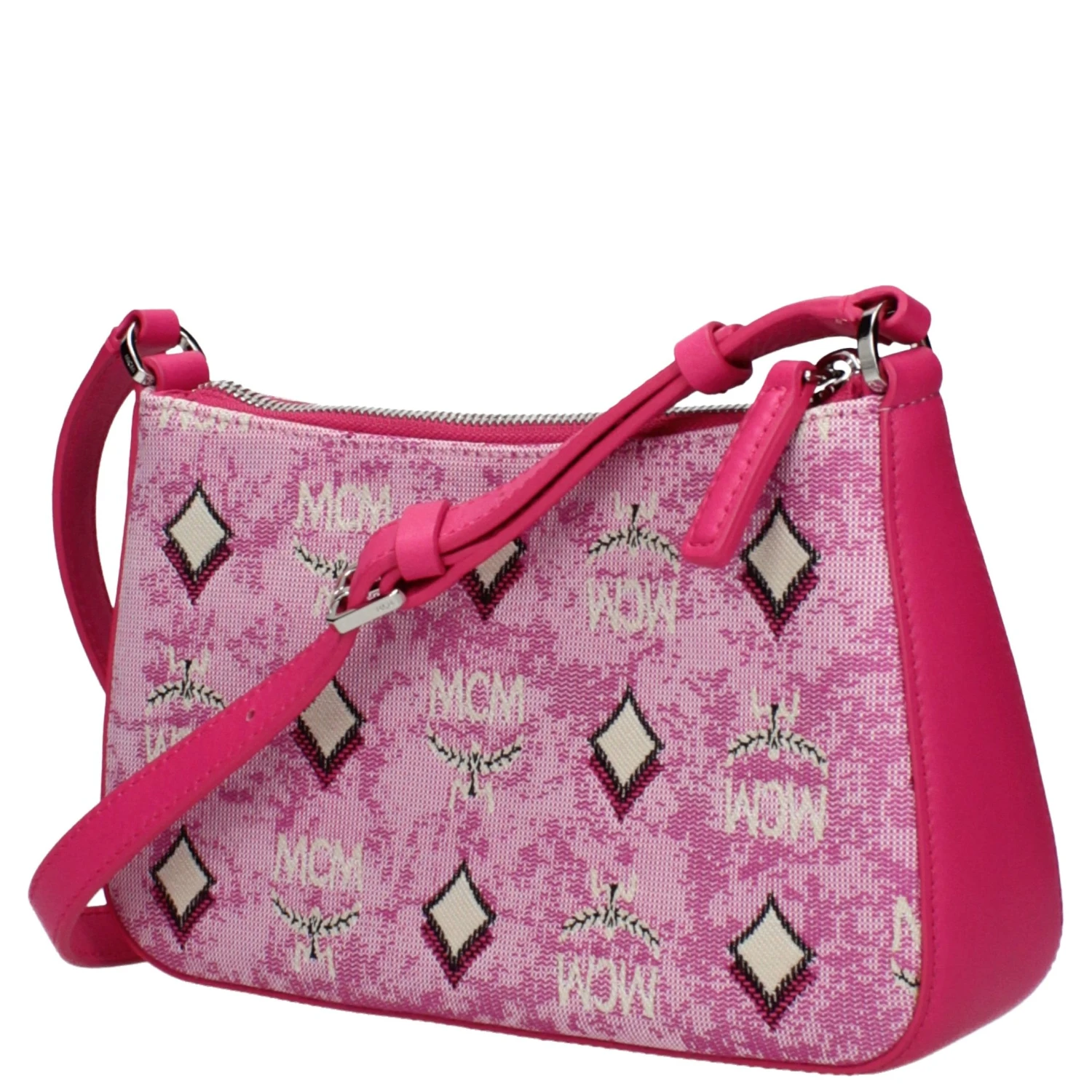 Pink Fabric Crossbody Bag