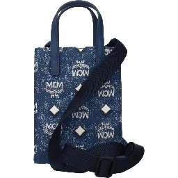 Blue Fabric Handbag