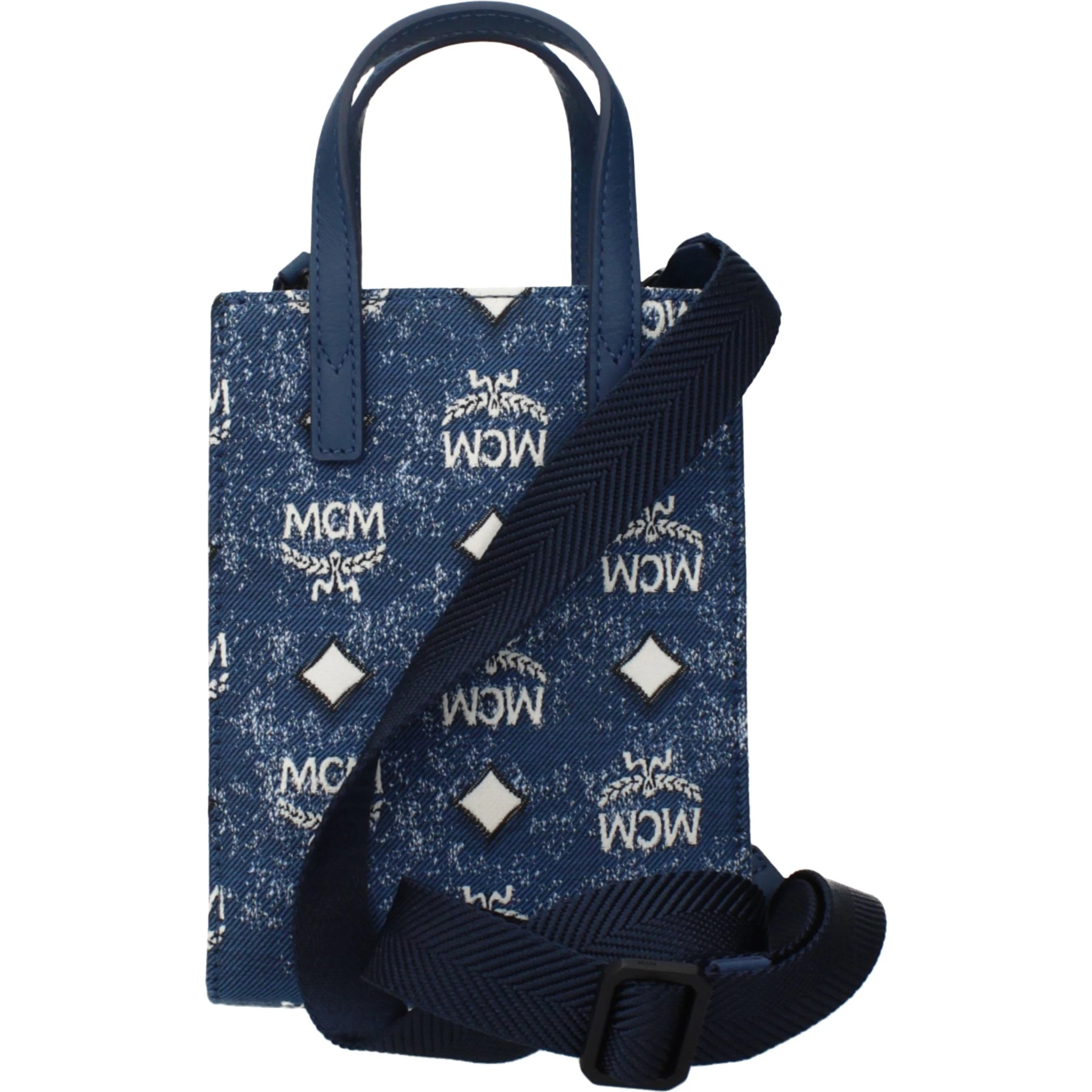 Blue Fabric Handbag