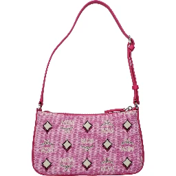 Pink Fabric Crossbody Bag