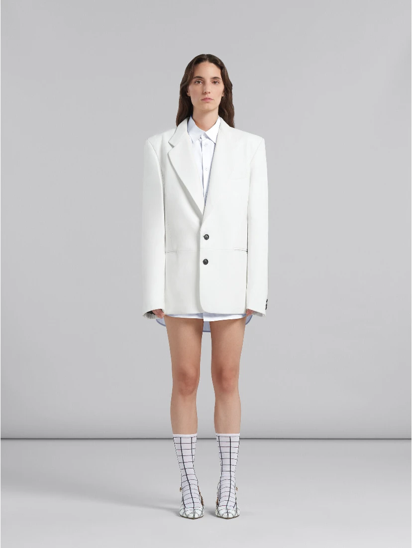 White Fibres Jackets And Coat