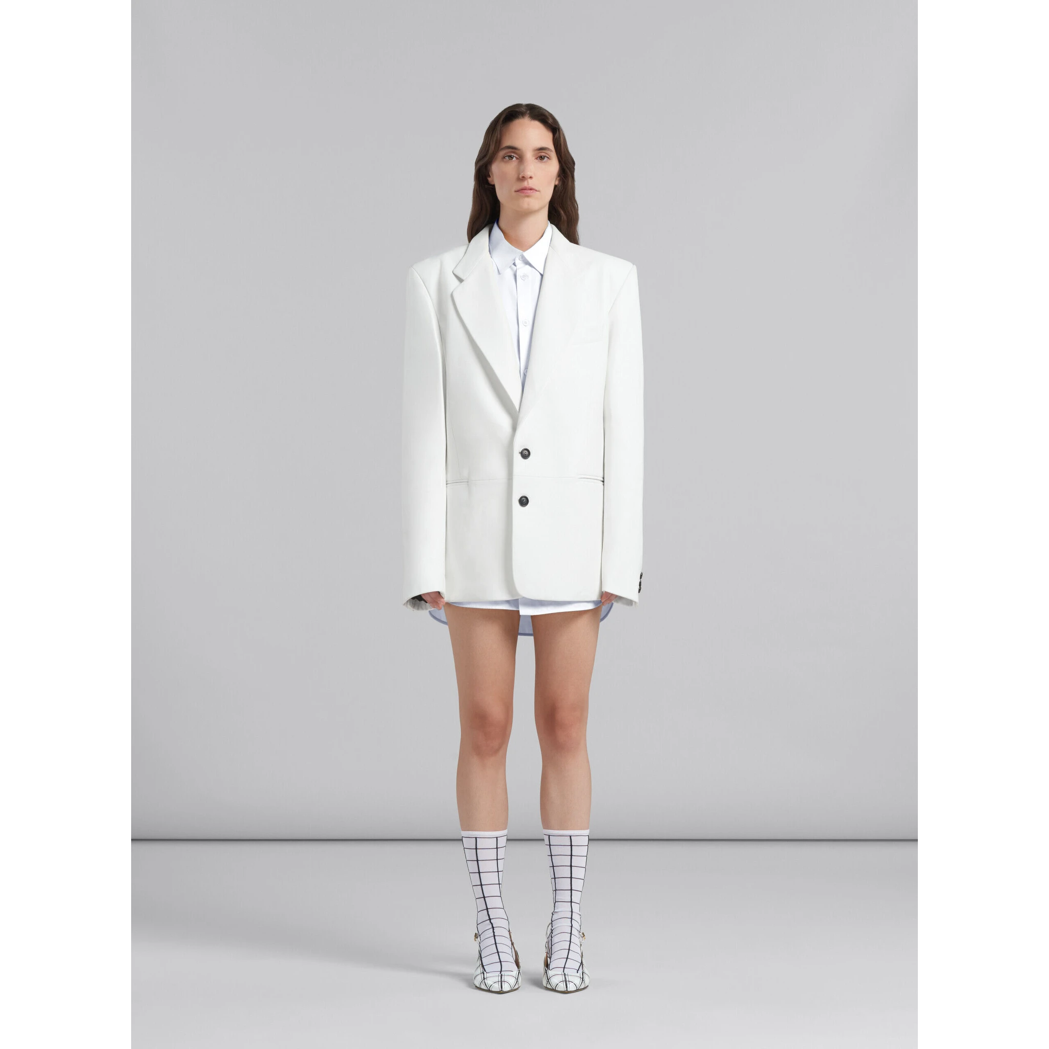White Fibres Jackets And Coat