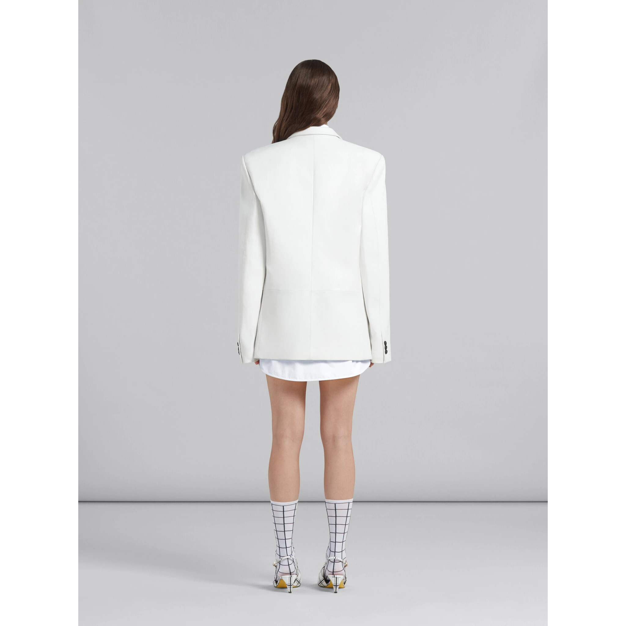 White Fibres Jackets And Coat