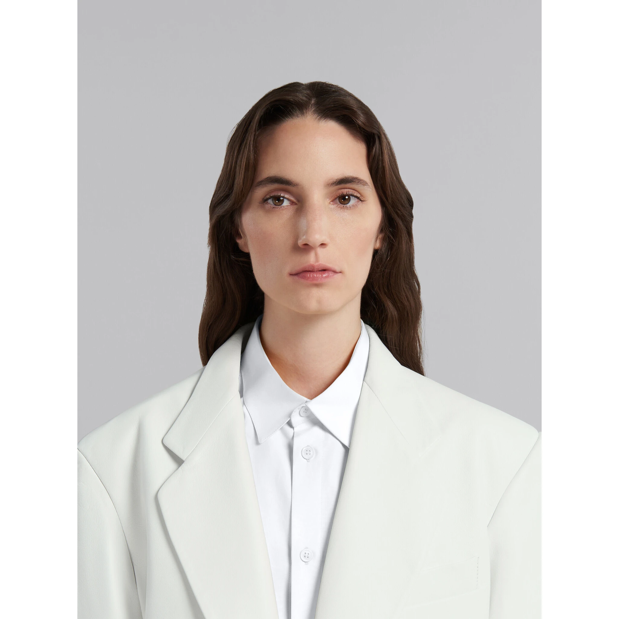 White Fibres Jackets And Coat