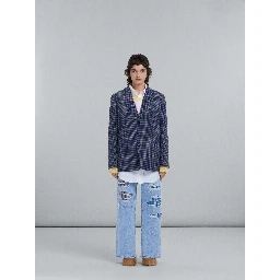 Blue Fibres Coat