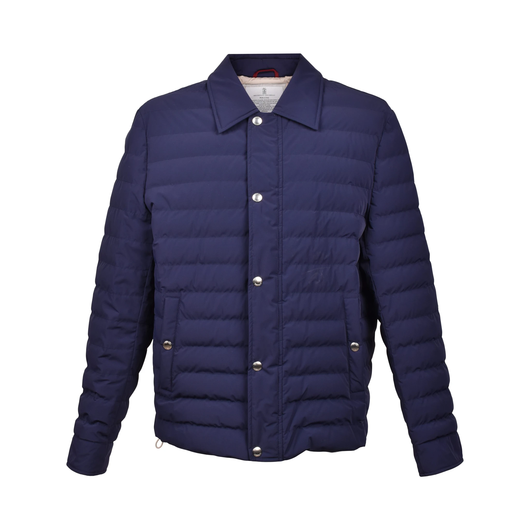 Blue Polyamide Full-Length Jacket