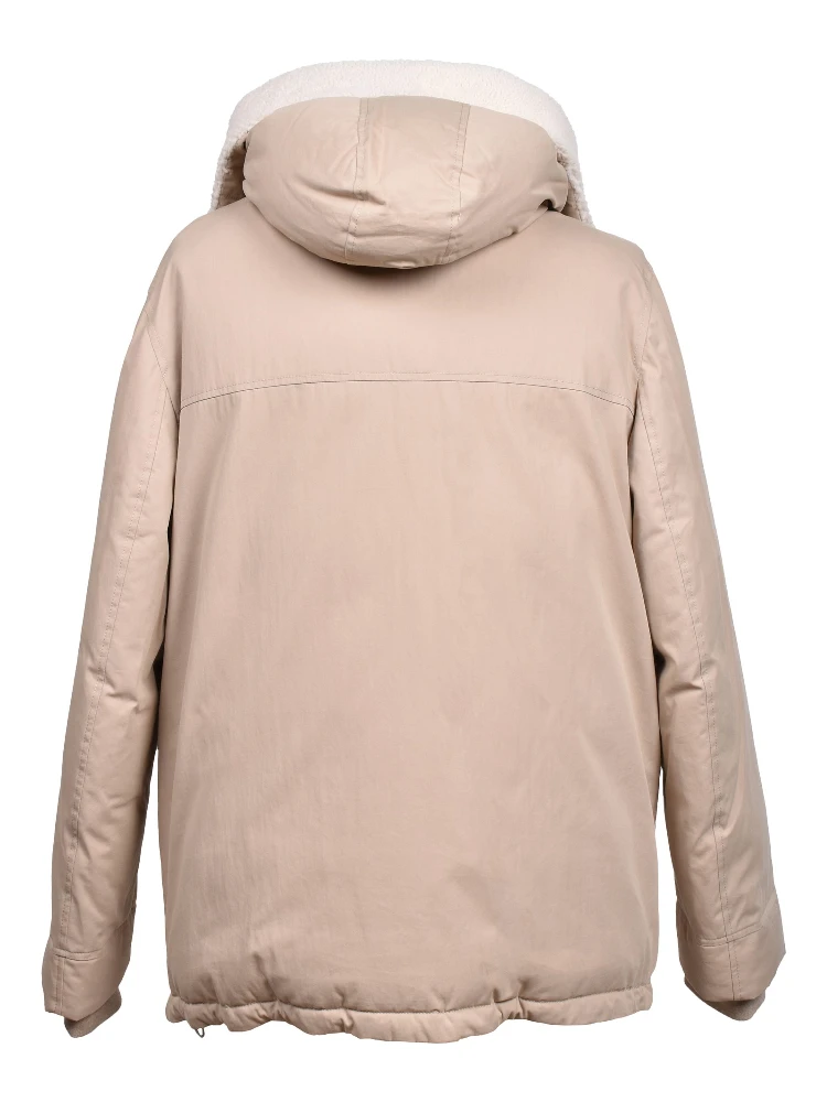 Beige Cotton Full-Length Jacket alternative