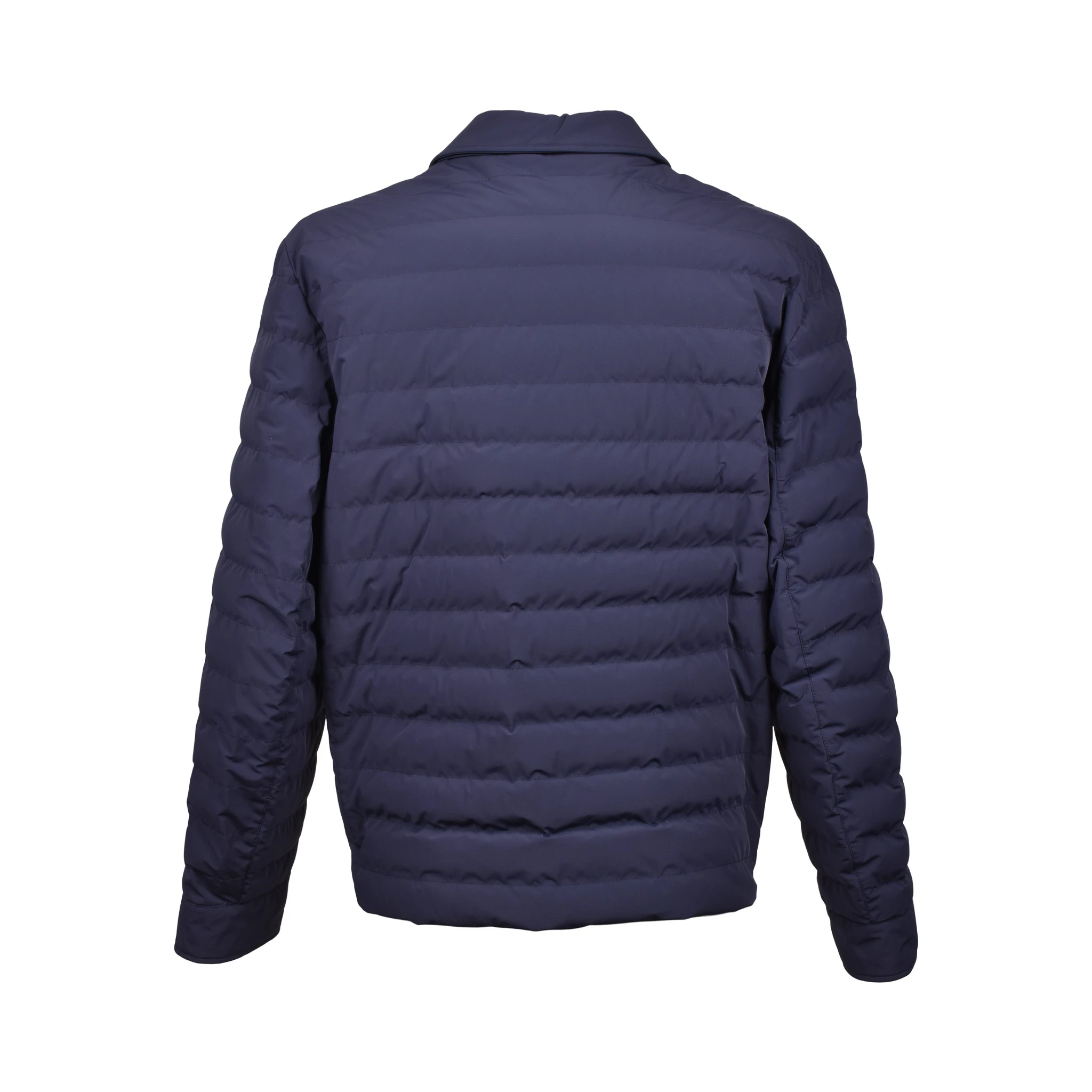 Blue Polyamide Full-Length Jacket