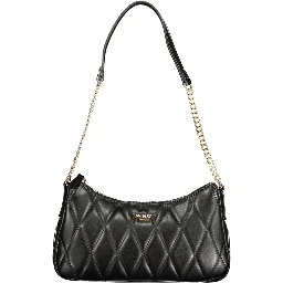 Black Polyurethane Women Bag