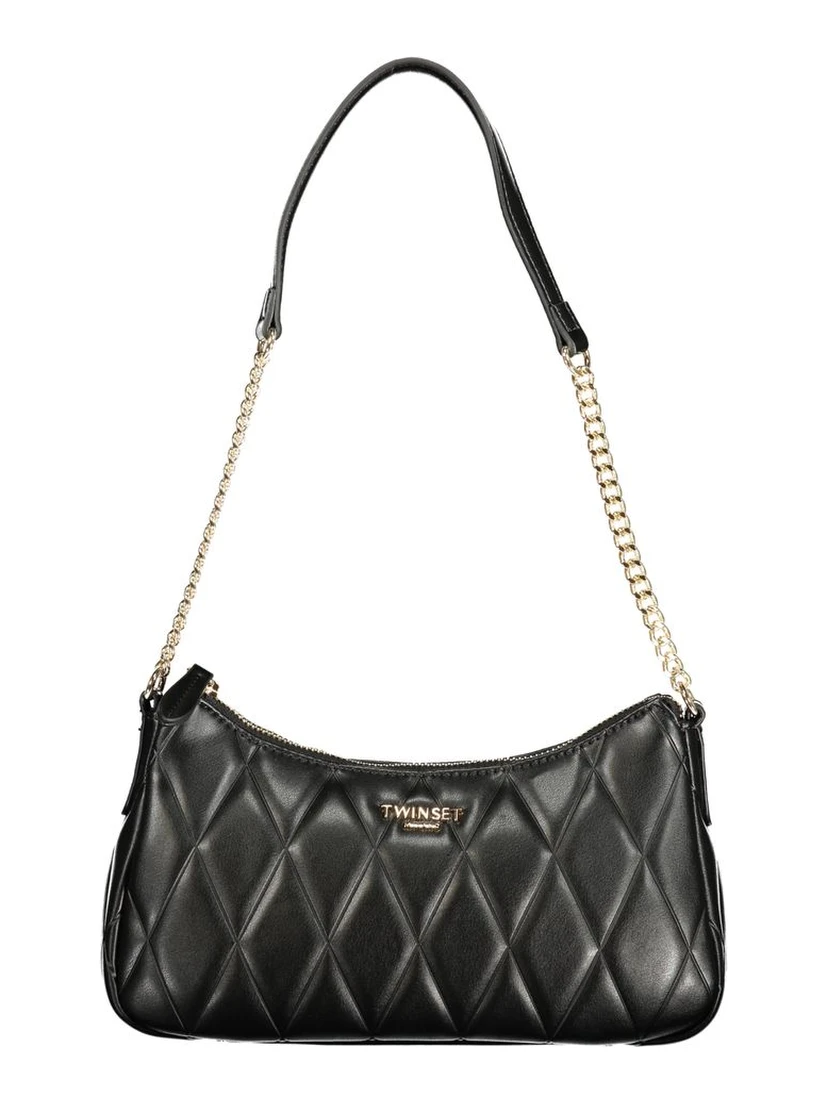 Black Polyurethane Women Bag