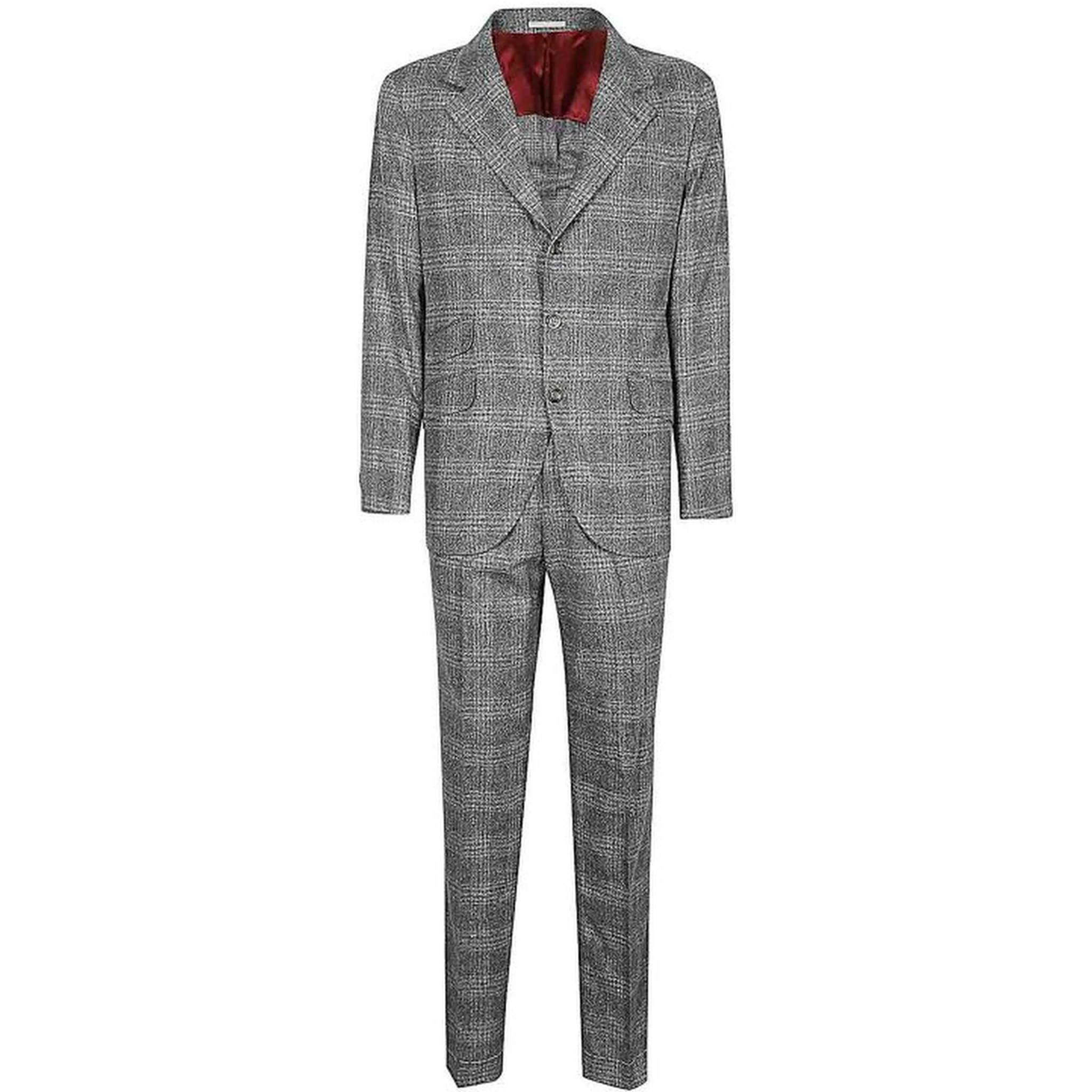 Gray Silk Two-Piece Suit
