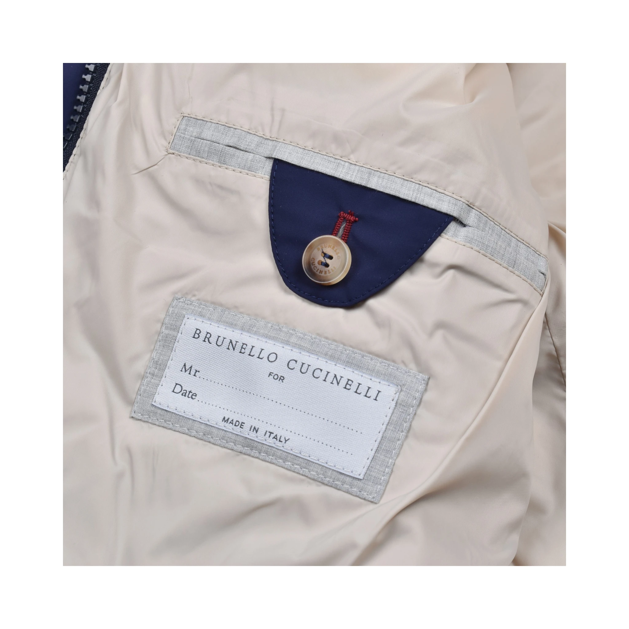 Blue Polyamide Full-Length Jacket