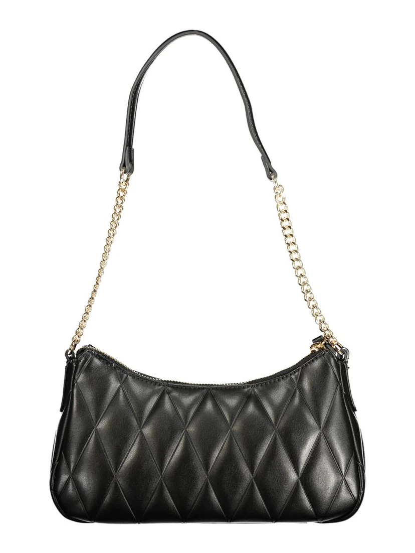 Black Polyurethane Women Bag