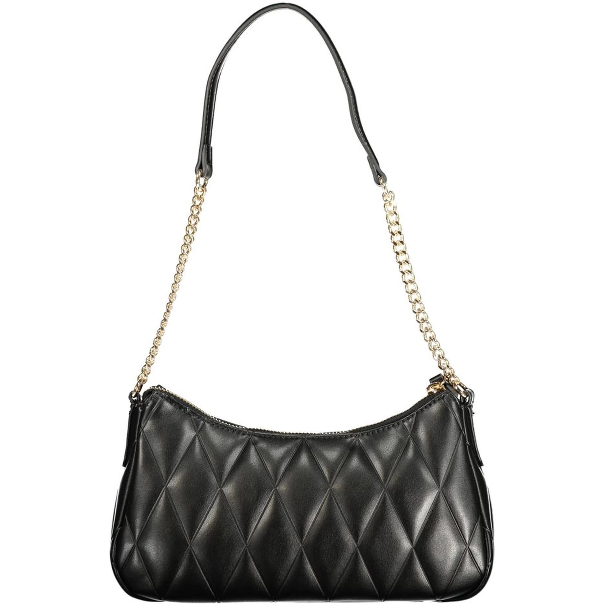 Black Polyurethane Women Bag