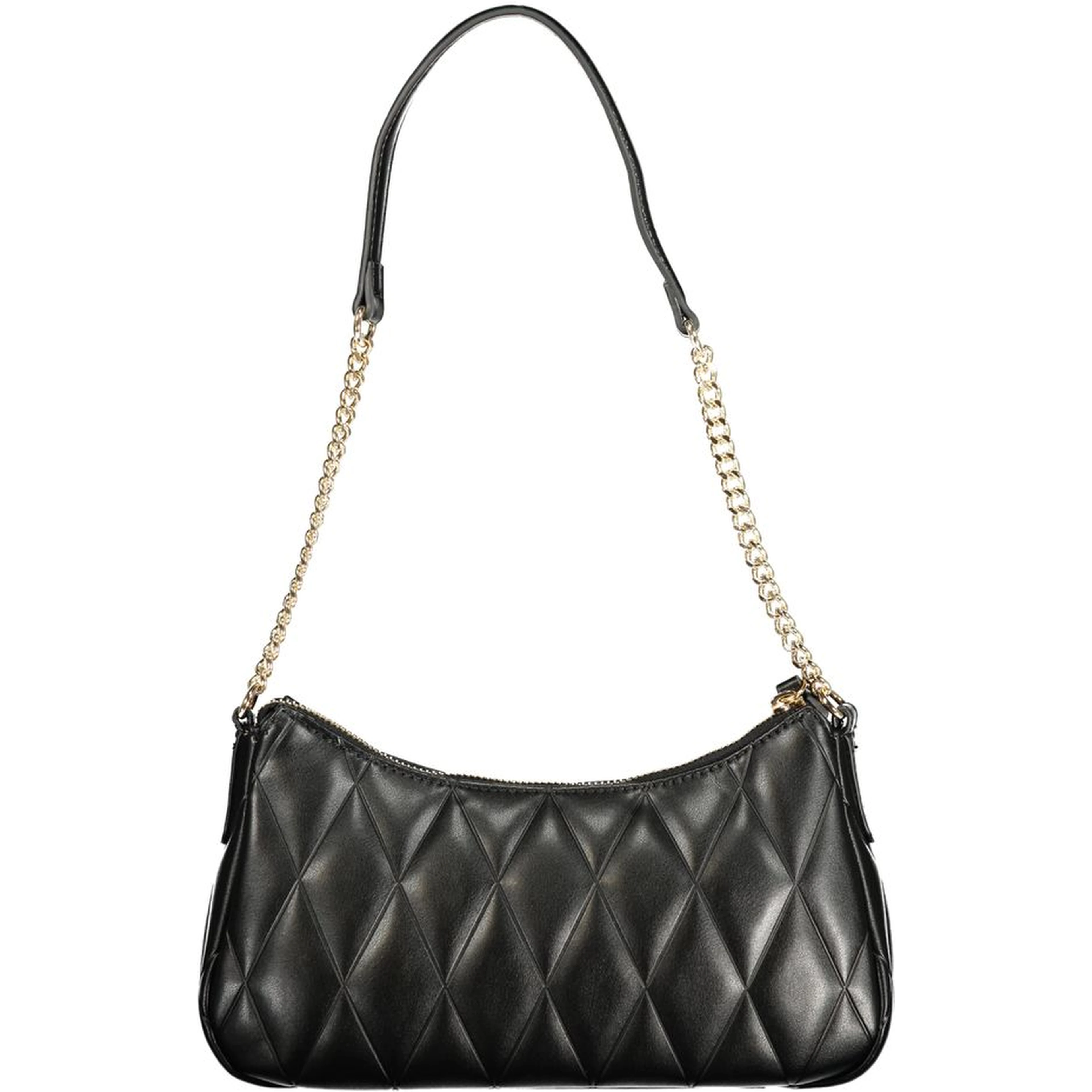 Black Polyurethane Women Bag