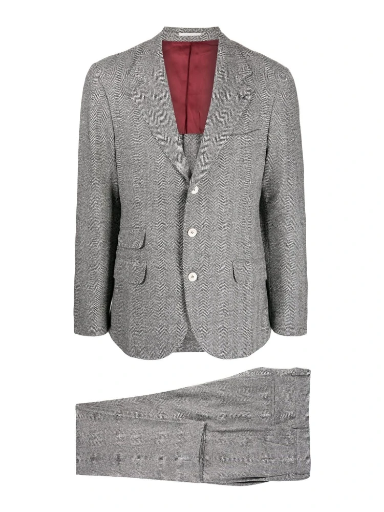 Gray Wool Two-Piece Suit