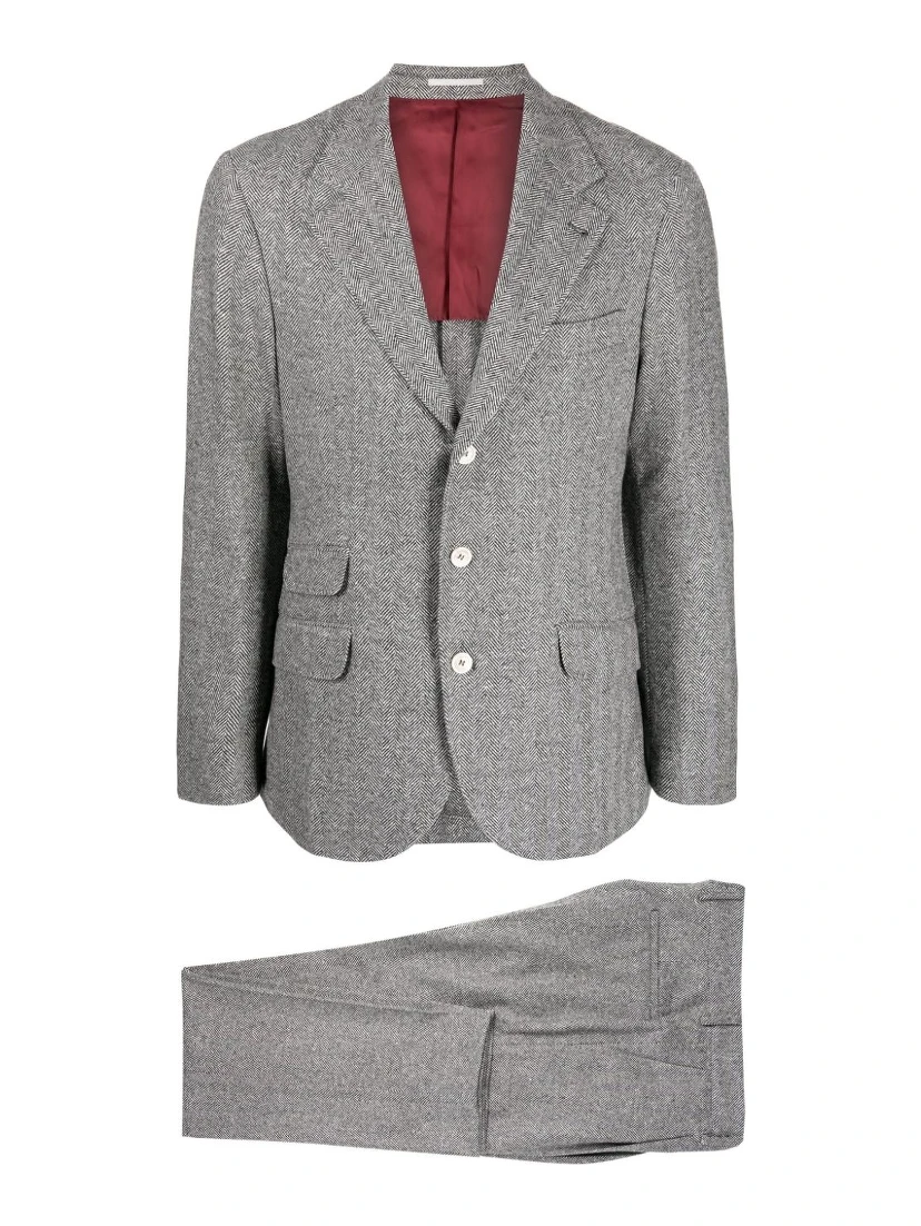 Gray Wool Two-Piece Suit