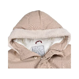 Beige Cotton Full-Length Jacket