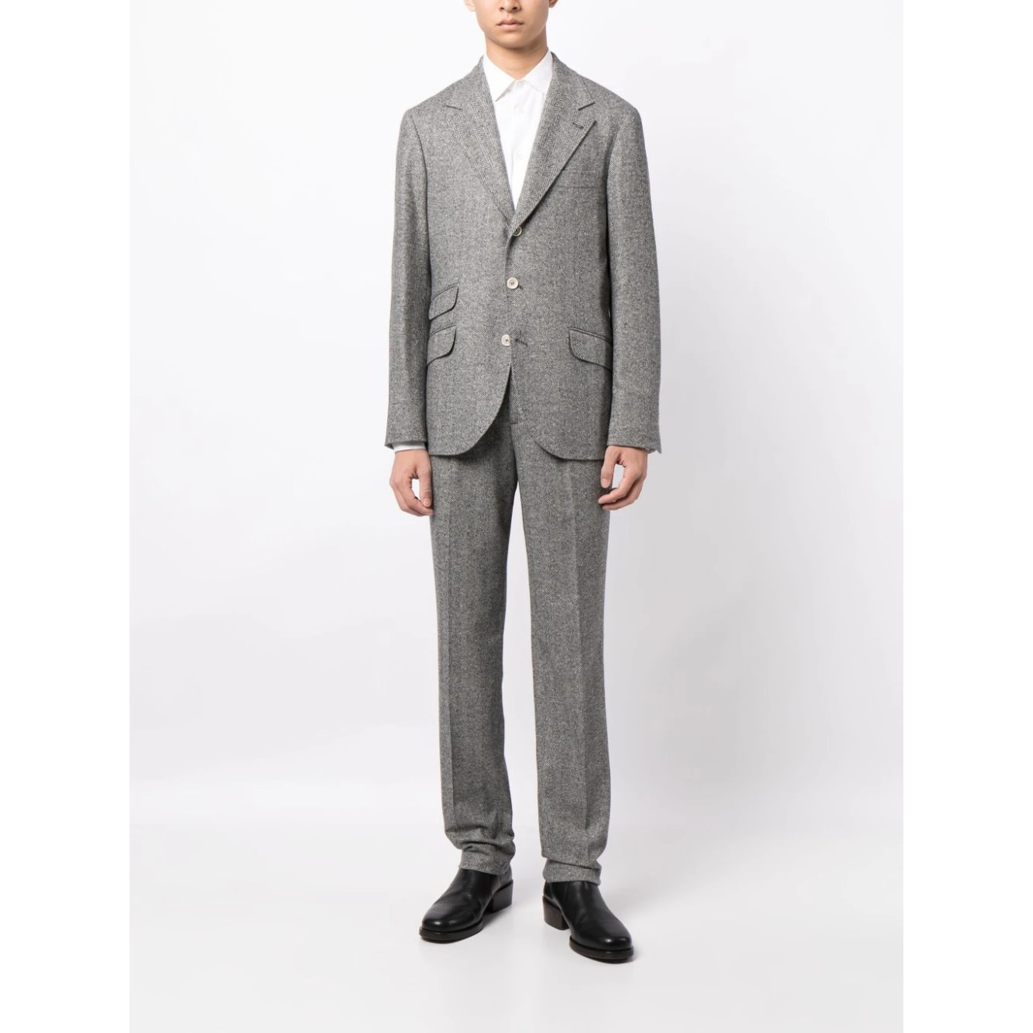 Gray Wool Two-Piece Suit